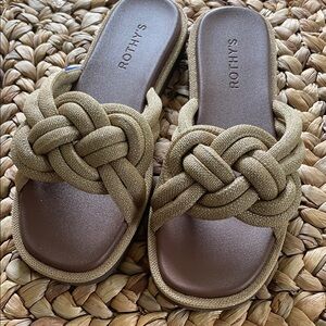 Rothy's Women's Braided Tan Sandals